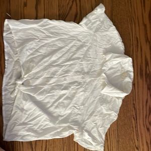 Kids White Shirt Button Down With Tie On The End